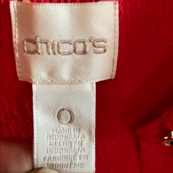 Chico’s Salmon Color LS Tunic Top Sz 0 - Picture 6 of 8